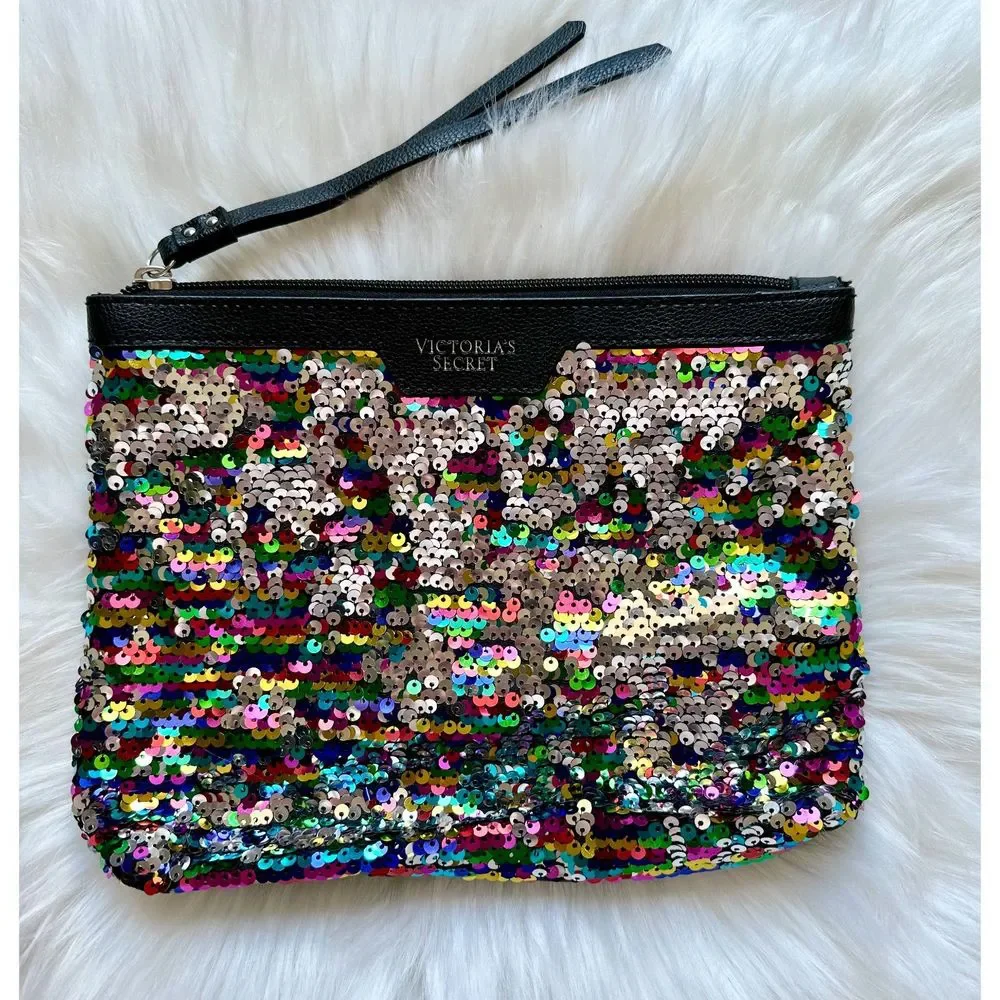 Victoria's Secret Sequins Makeup Bag - Picture 1 of 7
